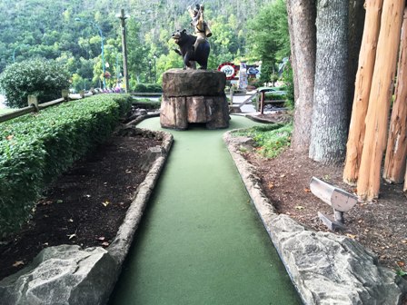 This indian riding the Davy Crockett Mini Golf Bear cannot wait to see you there!!
