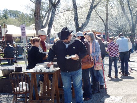 The height of the festival is the Chuck Wagon Cook Off Food!